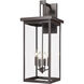 Barkeley 4 Light 30 inch Powder Coated Bronze Outdoor Wall Sconce